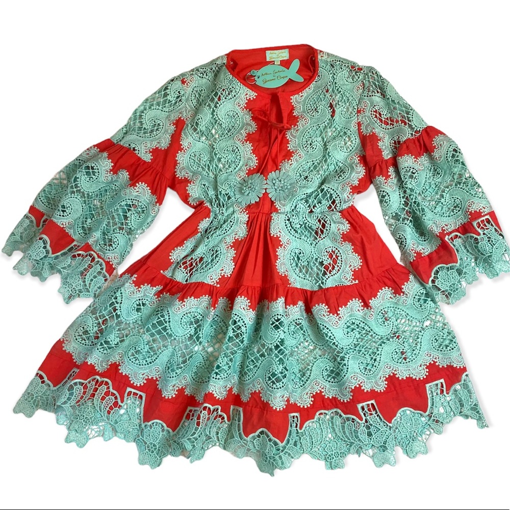 NEW Italian Antica Sartoria Lace Mini Dress